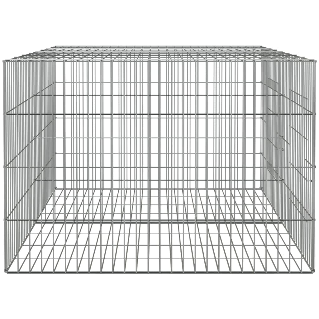 Konijnenkooi met 2 panelen 110x79x54 cm gegalvaniseerd ijzer 110 x 79 x 54 cm