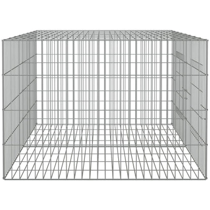 Konijnenkooi met 2 panelen 110x79x54 cm gegalvaniseerd ijzer 110 x 79 x 54 cm