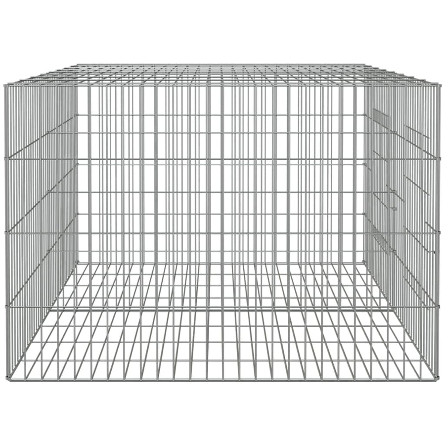Konijnenkooi met 2 panelen 110x79x54 cm gegalvaniseerd ijzer 110 x 79 x 54 cm