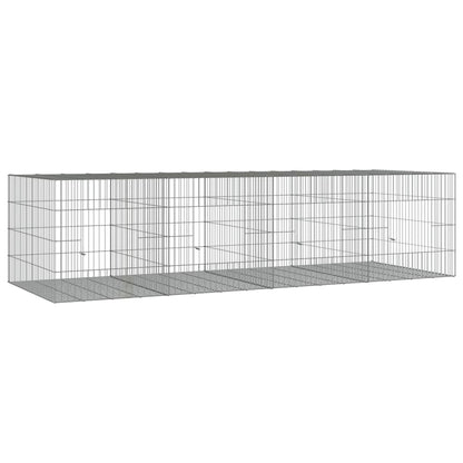 Konijnenkooi met 4 panelen 217x79x54 cm gegalvaniseerd ijzer 217 x 79 x 54 cm