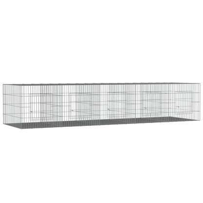 Konijnenkooi met 5 panelen 273x79x54 cm gegalvaniseerd ijzer 273 x 79 x 54 cm