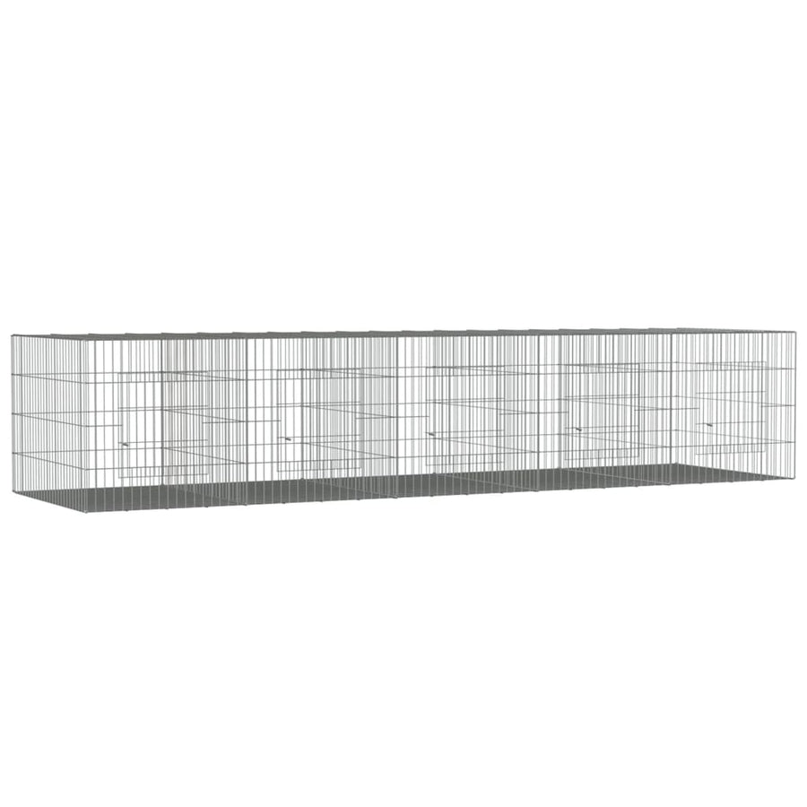 Konijnenkooi met 5 panelen 273x79x54 cm gegalvaniseerd ijzer 273 x 79 x 54 cm