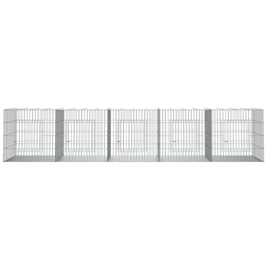Konijnenkooi met 5 panelen 273x79x54 cm gegalvaniseerd ijzer 273 x 79 x 54 cm