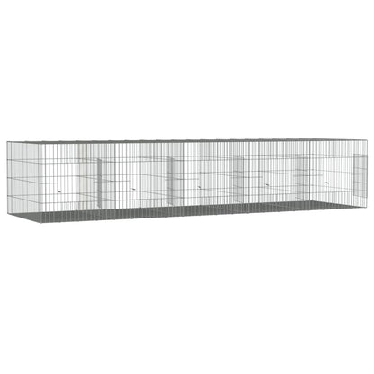 Konijnenkooi met 5 panelen 273x79x54 cm gegalvaniseerd ijzer 273 x 79 x 54 cm