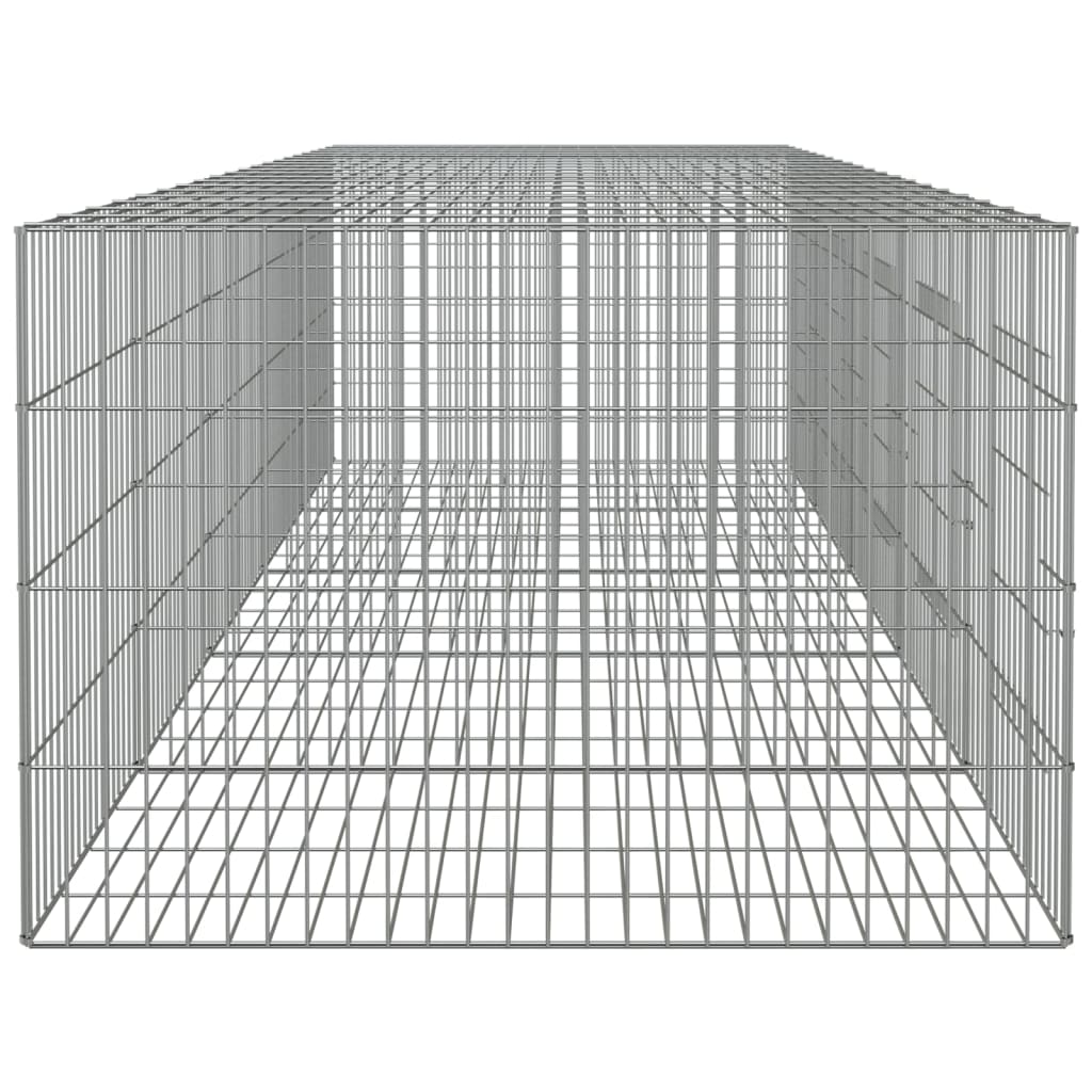Konijnenkooi met 5 panelen 273x79x54 cm gegalvaniseerd ijzer 273 x 79 x 54 cm