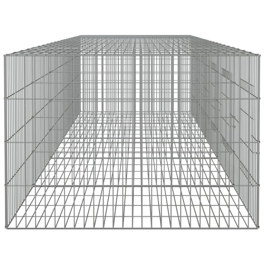 Konijnenkooi met 5 panelen 273x79x54 cm gegalvaniseerd ijzer 273 x 79 x 54 cm