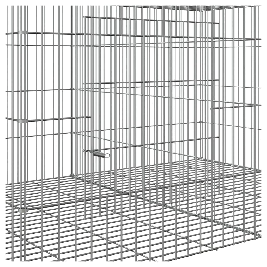 Konijnenkooi met 5 panelen 273x79x54 cm gegalvaniseerd ijzer 273 x 79 x 54 cm