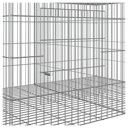 Konijnenkooi met 5 panelen 273x79x54 cm gegalvaniseerd ijzer 273 x 79 x 54 cm