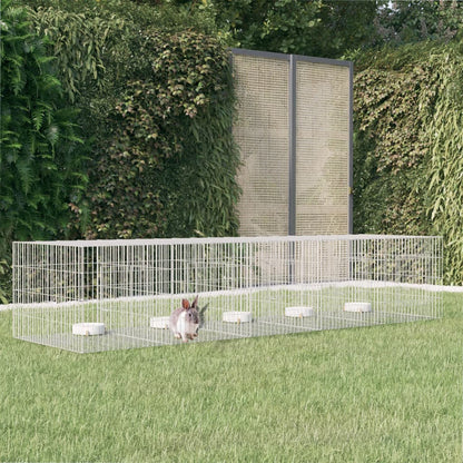 Konijnenkooi met 5 panelen 273x79x54 cm gegalvaniseerd ijzer 273 x 79 x 54 cm