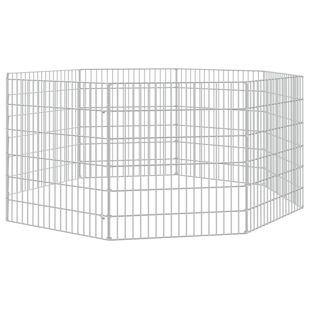 Konijnenkooi met 8 panelen 54x60 cm gegalvaniseerd ijzer 54 x 60 cm 8 panelen