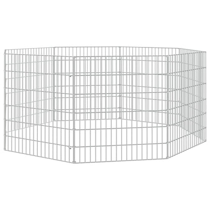 Konijnenkooi met 8 panelen 54x60 cm gegalvaniseerd ijzer 54 x 60 cm 8 panelen