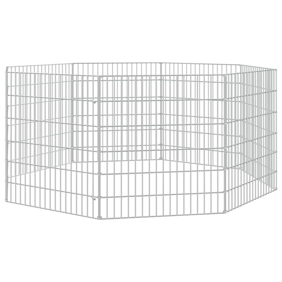Konijnenkooi met 8 panelen 54x60 cm gegalvaniseerd ijzer 54 x 60 cm 8 panelen