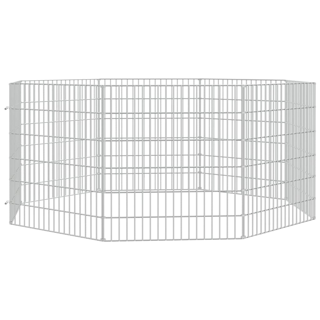 Konijnenkooi met 8 panelen 54x60 cm gegalvaniseerd ijzer 54 x 60 cm 8 panelen