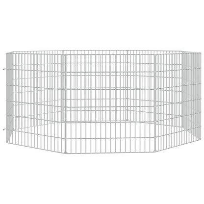 Konijnenkooi met 8 panelen 54x60 cm gegalvaniseerd ijzer 54 x 60 cm 8 panelen