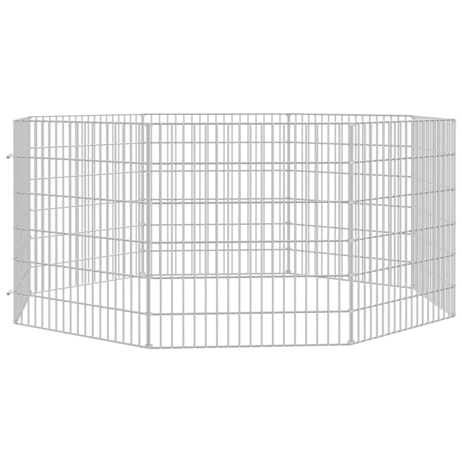 Konijnenkooi met 8 panelen 54x60 cm gegalvaniseerd ijzer 54 x 60 cm 8 panelen
