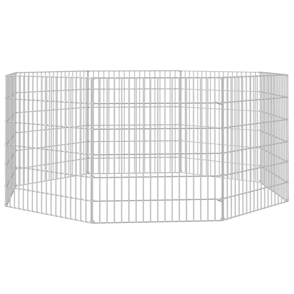 Konijnenkooi met 8 panelen 54x60 cm gegalvaniseerd ijzer 54 x 60 cm 8 panelen