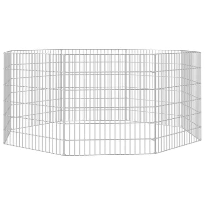 Konijnenkooi met 8 panelen 54x60 cm gegalvaniseerd ijzer 54 x 60 cm 8 panelen