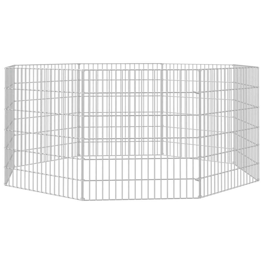 Konijnenkooi met 8 panelen 54x60 cm gegalvaniseerd ijzer 54 x 60 cm 8 panelen