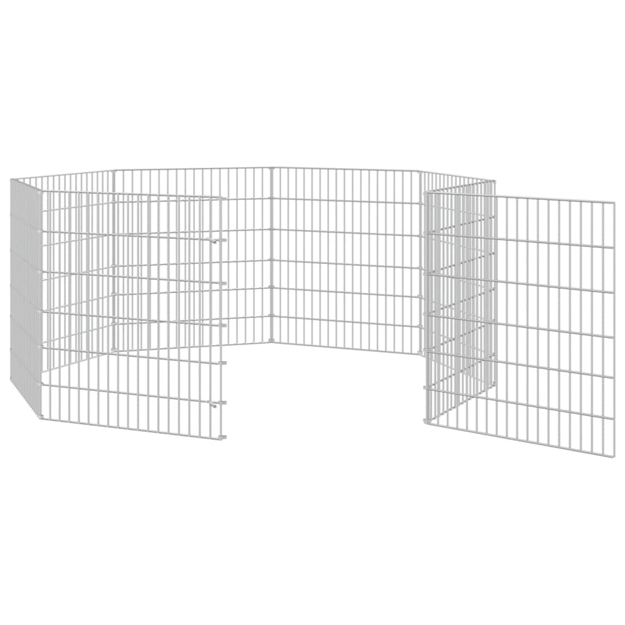 Konijnenkooi met 8 panelen 54x60 cm gegalvaniseerd ijzer 54 x 60 cm 8 panelen