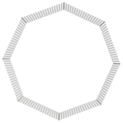 Konijnenkooi met 8 panelen 54x60 cm gegalvaniseerd ijzer 54 x 60 cm 8 panelen