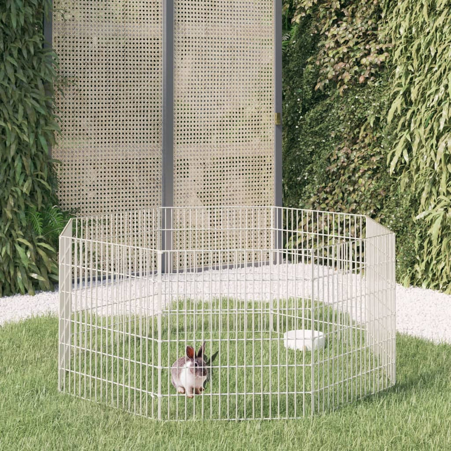 Konijnenkooi met 8 panelen 54x60 cm gegalvaniseerd ijzer 54 x 60 cm 8 panelen