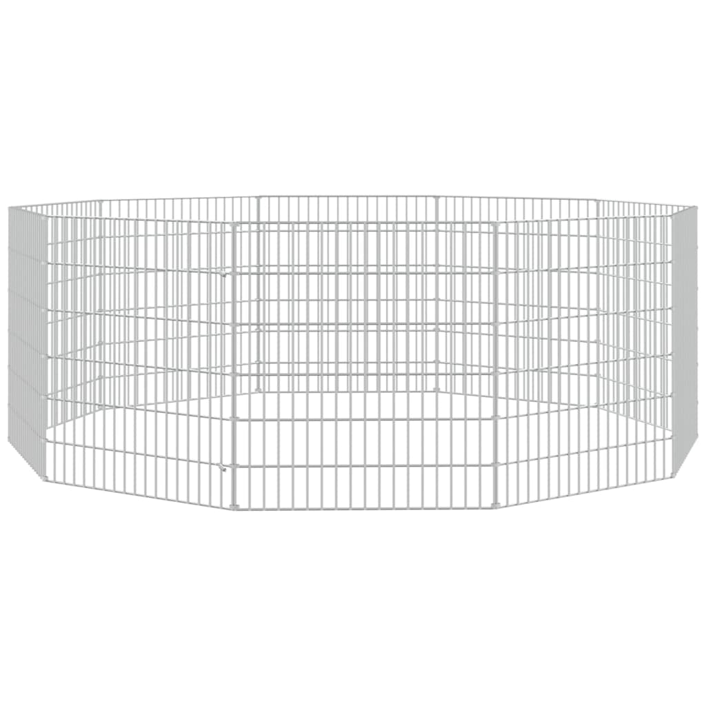 Konijnenkooi met 10 panelen 54x60 cm gegalvaniseerd ijzer 54 x 60 cm 10 panelen