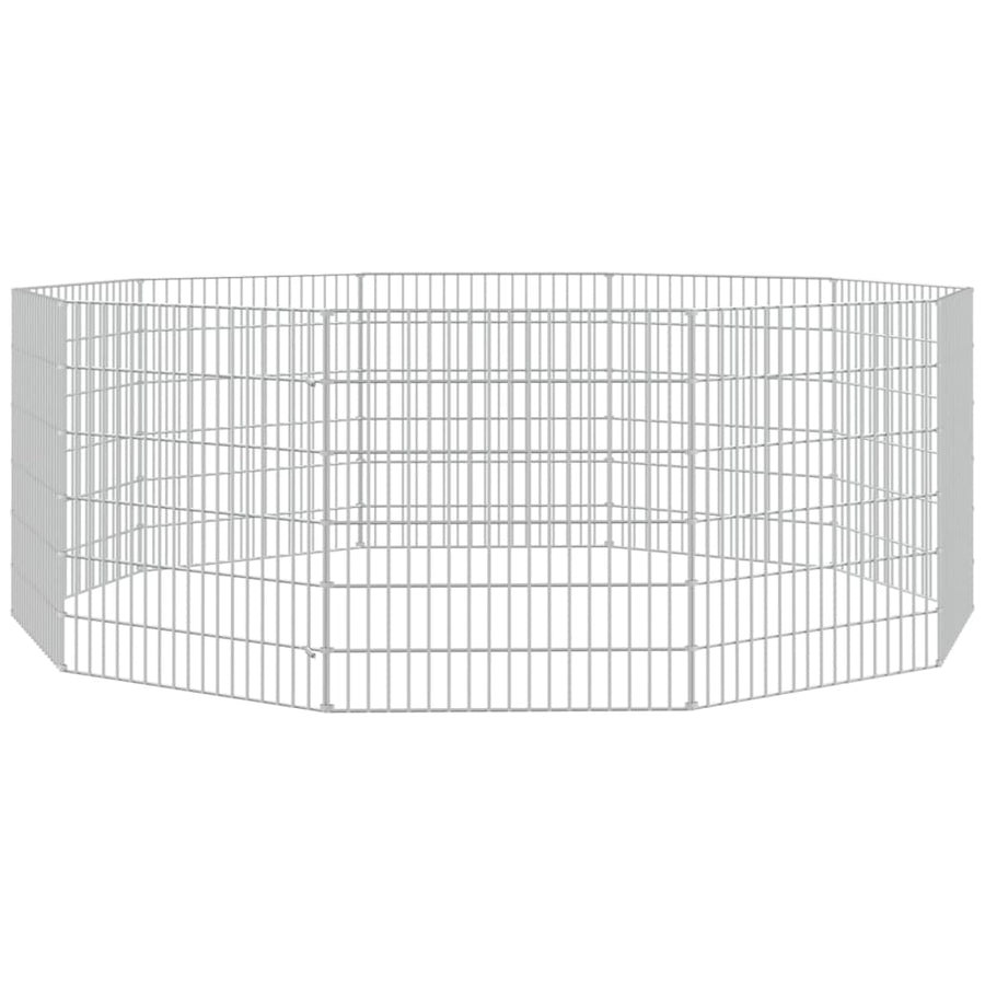 Konijnenkooi met 10 panelen 54x60 cm gegalvaniseerd ijzer 54 x 60 cm 10 panelen