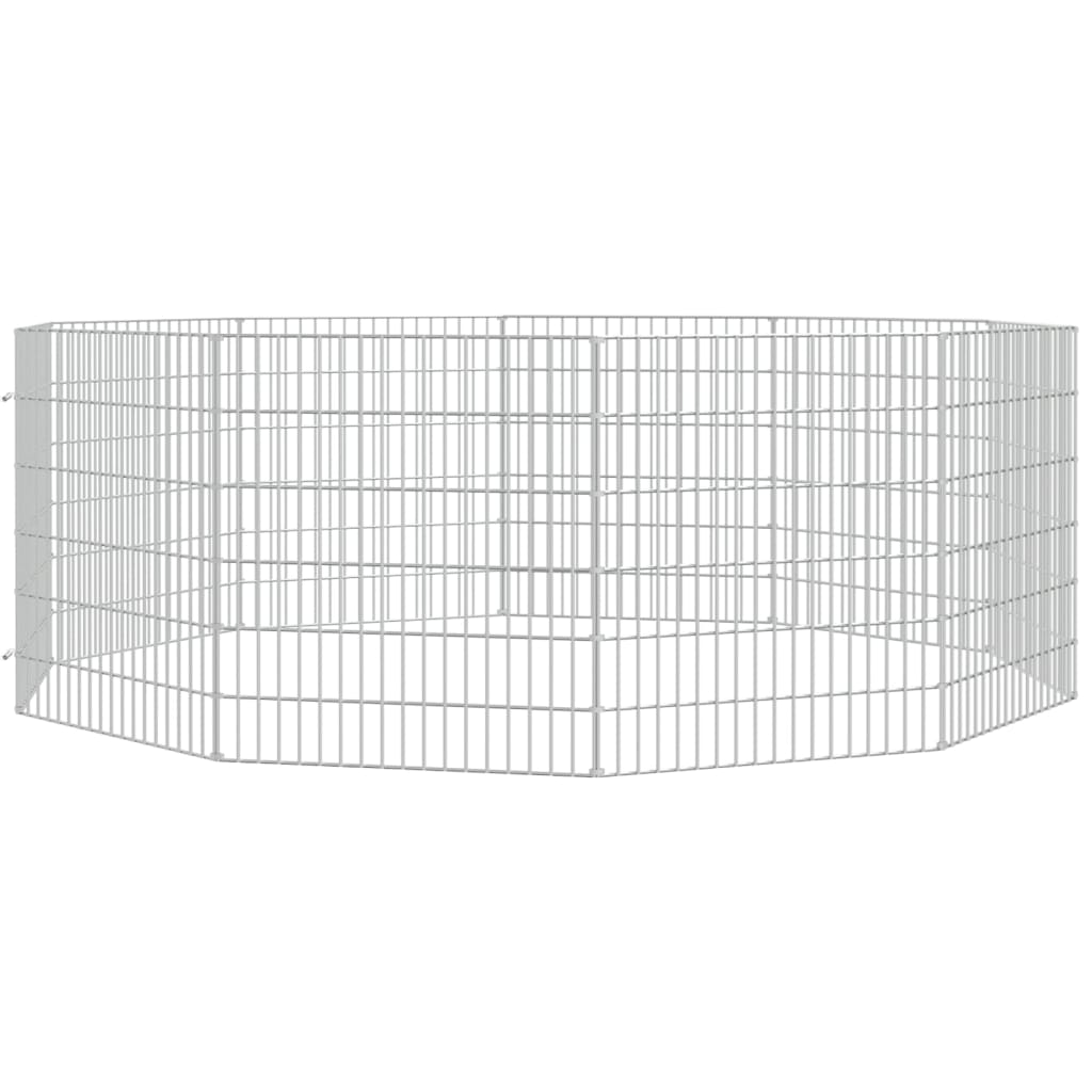 Konijnenkooi met 10 panelen 54x60 cm gegalvaniseerd ijzer 54 x 60 cm 10 panelen