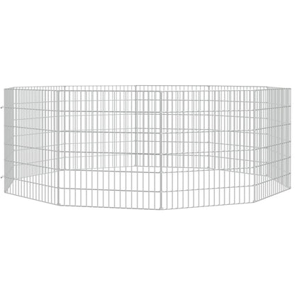 Konijnenkooi met 10 panelen 54x60 cm gegalvaniseerd ijzer 54 x 60 cm 10 panelen