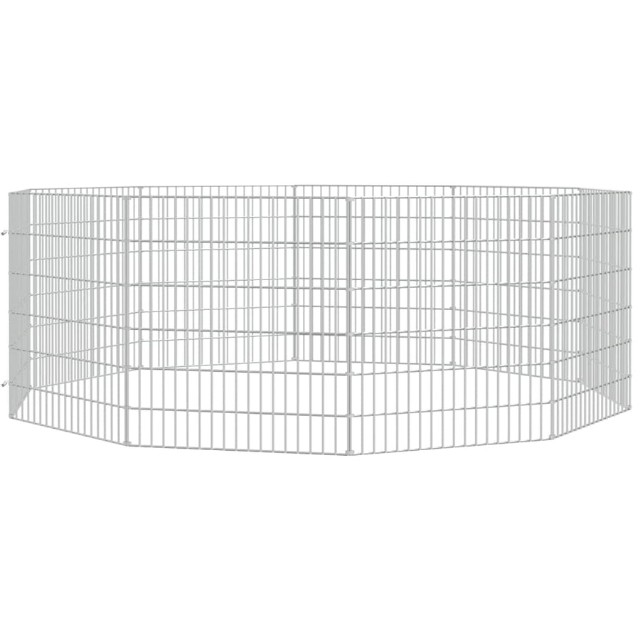 Konijnenkooi met 10 panelen 54x60 cm gegalvaniseerd ijzer 54 x 60 cm 10 panelen
