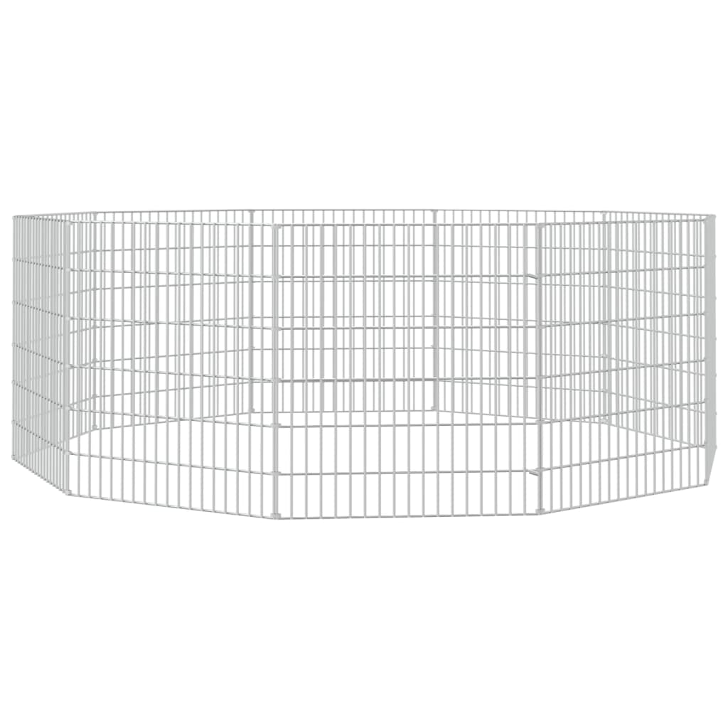 Konijnenkooi met 10 panelen 54x60 cm gegalvaniseerd ijzer 54 x 60 cm 10 panelen