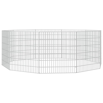 Konijnenkooi met 10 panelen 54x60 cm gegalvaniseerd ijzer 54 x 60 cm 10 panelen