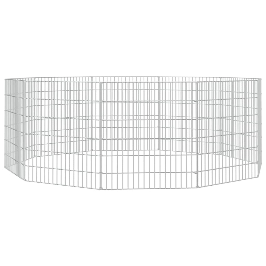 Konijnenkooi met 10 panelen 54x60 cm gegalvaniseerd ijzer 54 x 60 cm 10 panelen