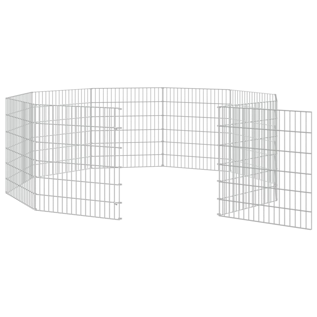 Konijnenkooi met 10 panelen 54x60 cm gegalvaniseerd ijzer 54 x 60 cm 10 panelen