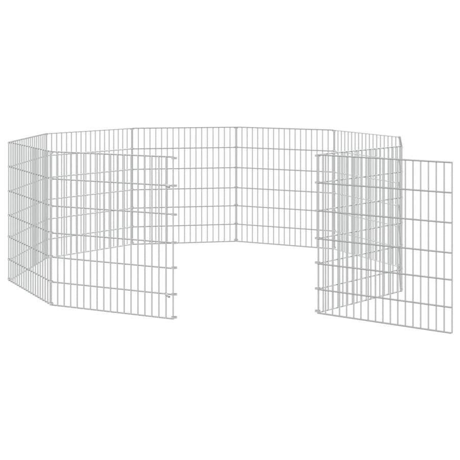 Konijnenkooi met 10 panelen 54x60 cm gegalvaniseerd ijzer 54 x 60 cm 10 panelen