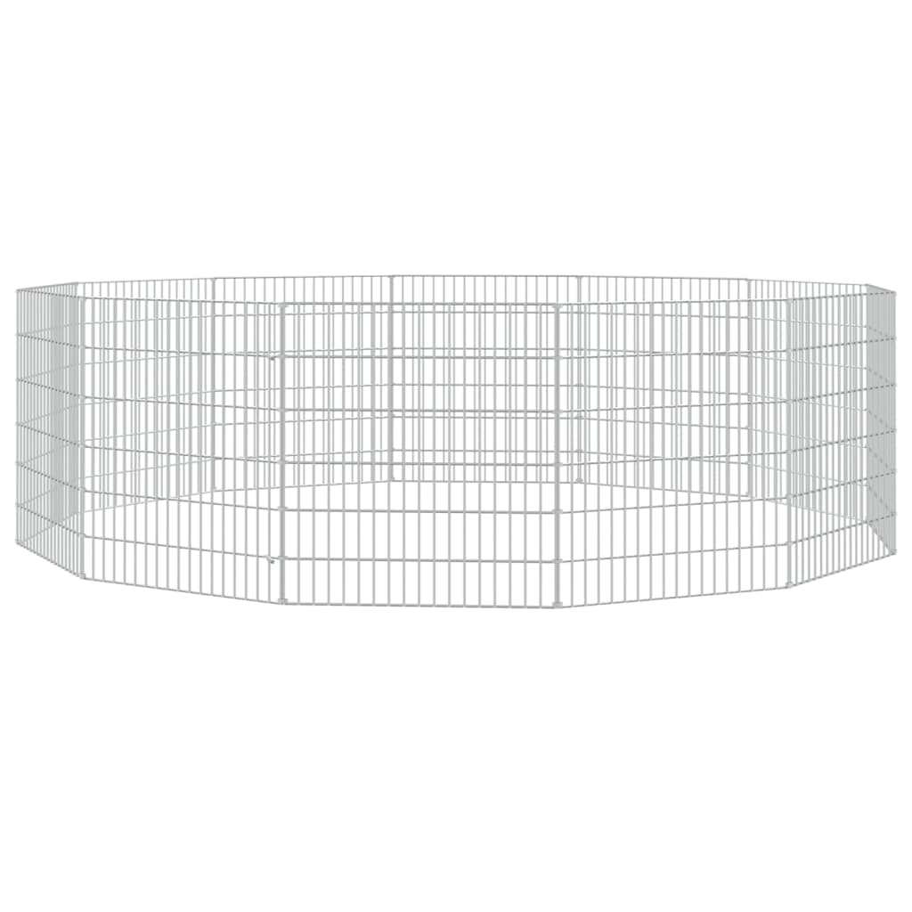 Konijnenkooi met 12 panelen 54x60 cm gegalvaniseerd ijzer 54 x 60 cm 12 panelen