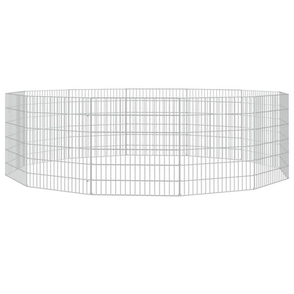 Konijnenkooi met 12 panelen 54x60 cm gegalvaniseerd ijzer 54 x 60 cm 12 panelen