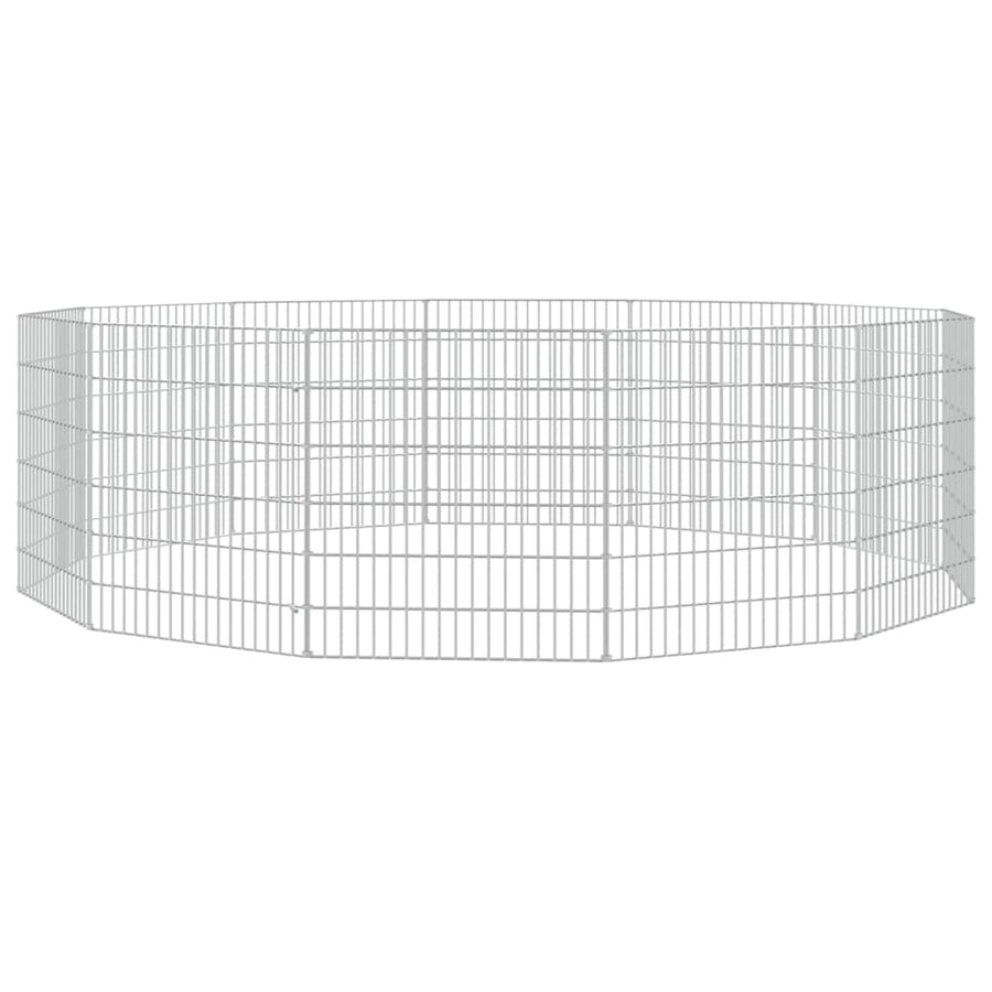 Konijnenkooi met 12 panelen 54x60 cm gegalvaniseerd ijzer 54 x 60 cm 12 panelen