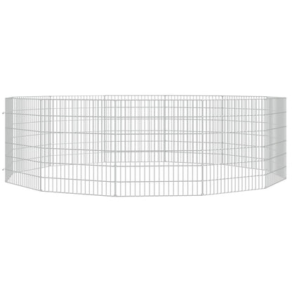 Konijnenkooi met 12 panelen 54x60 cm gegalvaniseerd ijzer 54 x 60 cm 12 panelen