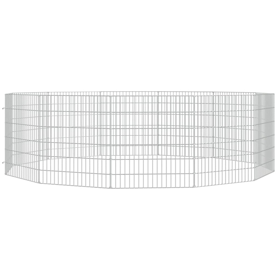 Konijnenkooi met 12 panelen 54x60 cm gegalvaniseerd ijzer 54 x 60 cm 12 panelen
