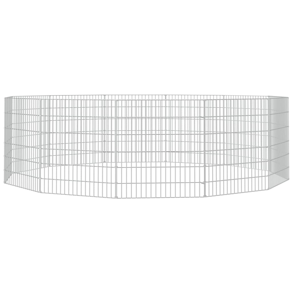 Konijnenkooi met 12 panelen 54x60 cm gegalvaniseerd ijzer 54 x 60 cm 12 panelen
