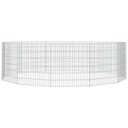 Konijnenkooi met 12 panelen 54x60 cm gegalvaniseerd ijzer 54 x 60 cm 12 panelen