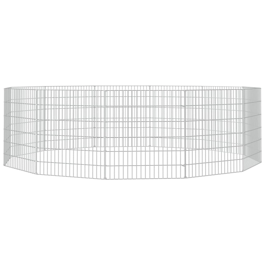 Konijnenkooi met 12 panelen 54x60 cm gegalvaniseerd ijzer 54 x 60 cm 12 panelen