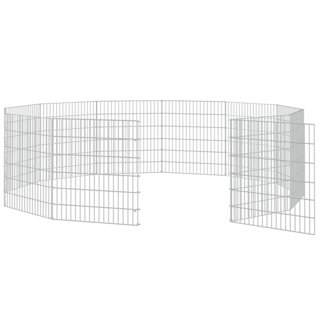 Konijnenkooi met 12 panelen 54x60 cm gegalvaniseerd ijzer 54 x 60 cm 12 panelen