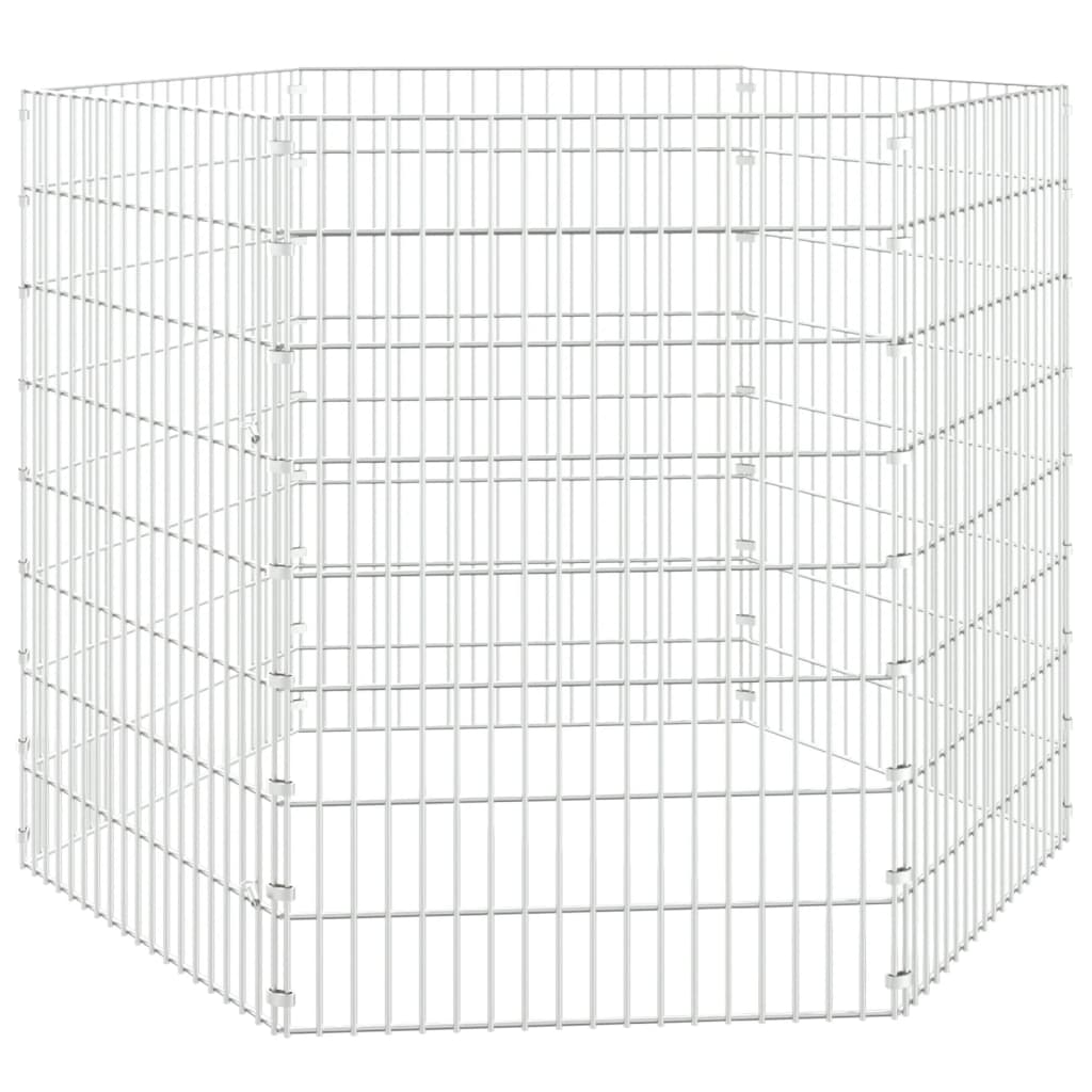 Konijnenkooi met 6 panelen 54x80 cm gegalvaniseerd ijzer 54 x 80 cm 6 panelen