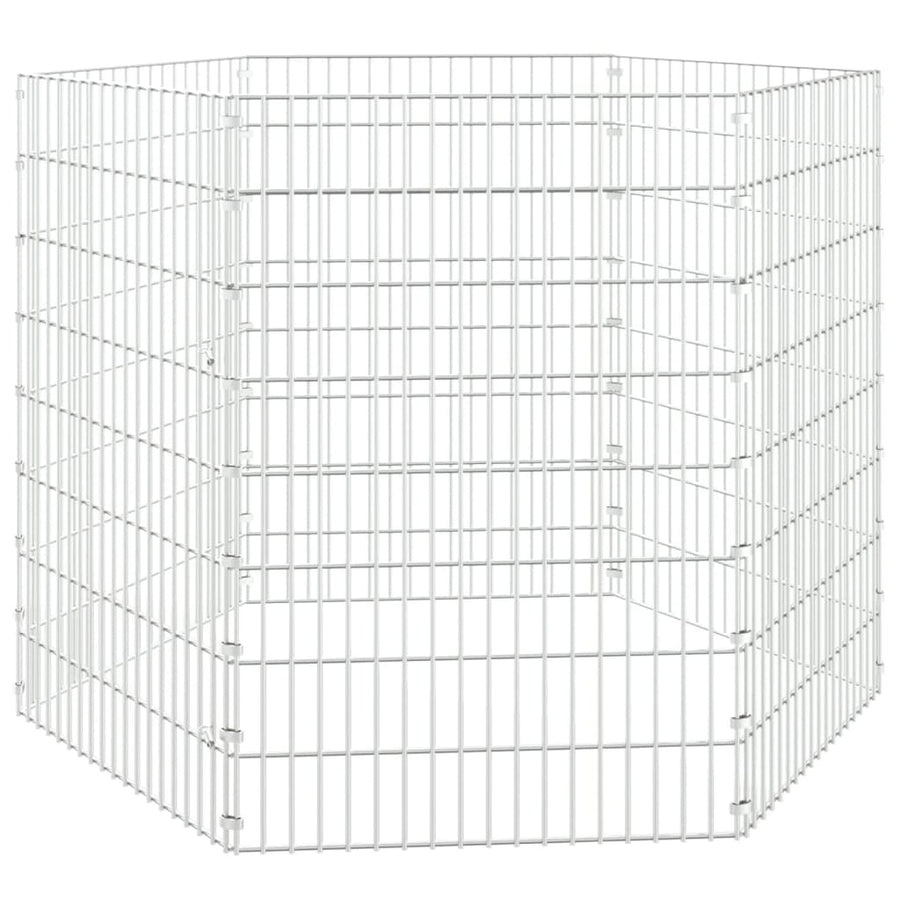 Konijnenkooi met 6 panelen 54x80 cm gegalvaniseerd ijzer 54 x 80 cm 6 panelen