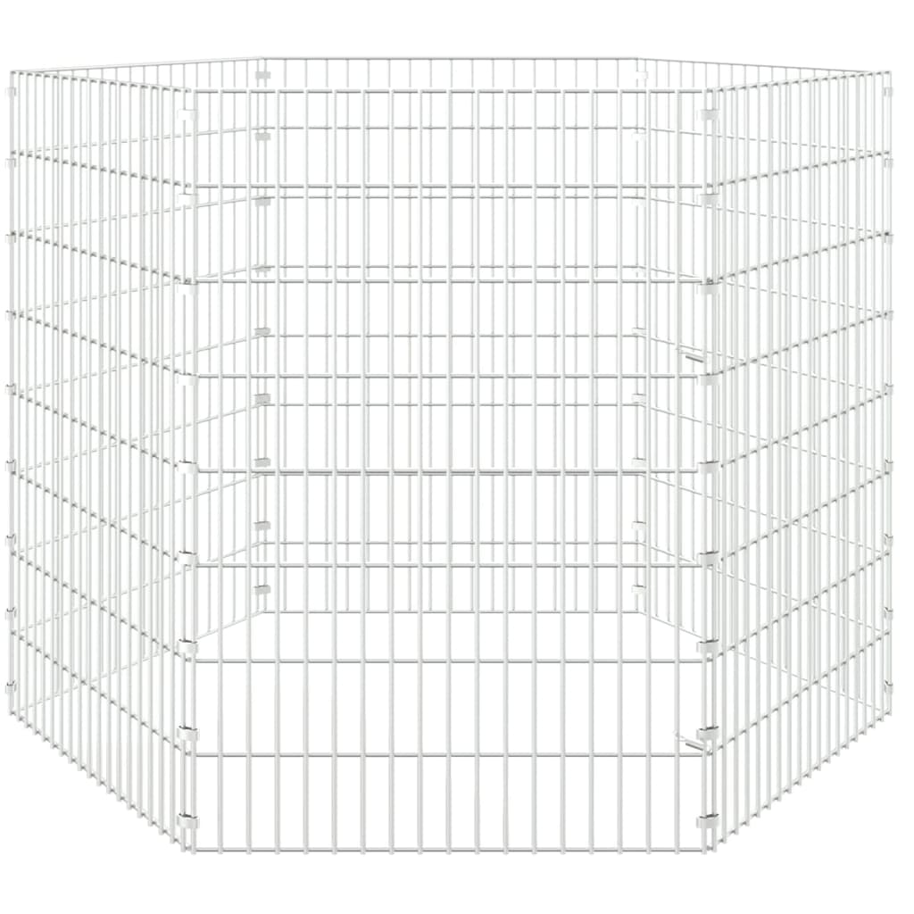 Konijnenkooi met 6 panelen 54x80 cm gegalvaniseerd ijzer 54 x 80 cm 6 panelen