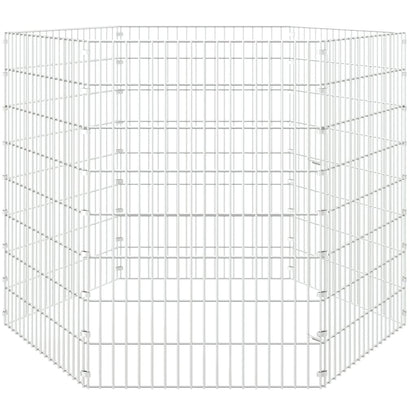 Konijnenkooi met 6 panelen 54x80 cm gegalvaniseerd ijzer 54 x 80 cm 6 panelen