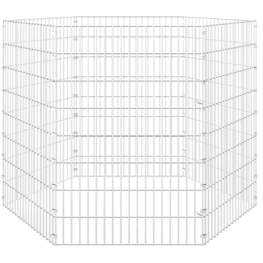 Konijnenkooi met 6 panelen 54x80 cm gegalvaniseerd ijzer 54 x 80 cm 6 panelen