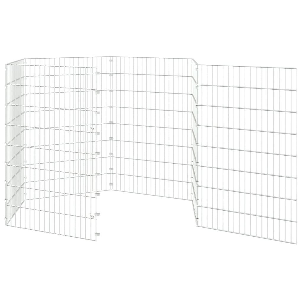 Konijnenkooi met 6 panelen 54x80 cm gegalvaniseerd ijzer 54 x 80 cm 6 panelen